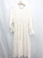 ◇ ⊂ Ranan ラナン 長袖 ロング丈 ワンピース サイズL アイボリー レディース E  【1412260045438】