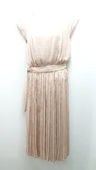 ◇ ◎ nano universe ナノユニバース 裾プリーツ ノースリーブ 綺麗め ロング ワンピース サイズ38 ピンク レディース E  【1310130006810】