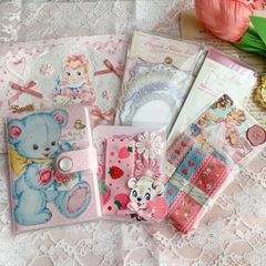 ジャンクジャーナル　コラージュ素材　おすそ分けファイル　レター風封筒　ピンク【#3-1】