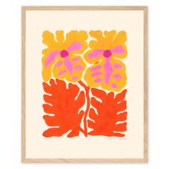 絵画 油絵 原画 一点物 北欧 ポップ 花 アート インテリア プレゼント