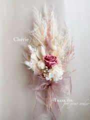 180【ご依頼品】ふわふわパンパスブーケ　ニューボーンフォト　女の子