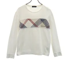 ブラックレーベル クレストブリッジ 三陽商会 長袖 Tシャツ M ホワイト BLACK LABEL ロンT メンズ 古着 【240205】