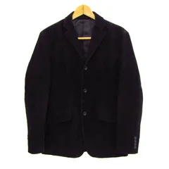 コムサイズム テーラードジャケット コーデュロイ アウター メンズ Sサイズ ブラック COMME CA ISM 【中古】