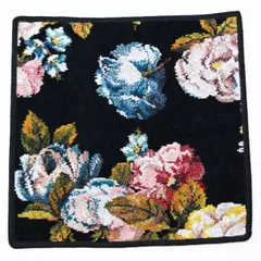 新品 フェイラー FEILER ハンカチ ハンドタオル レディース 30cm×30cm ローズドリーム ブラック【ネコポス】