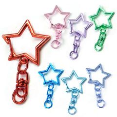 星型 ナスカン メタリック カラフル 金具 アクセサリーパーツ キーホルダー 推し活 推しカラー スター 10個 kanagu717