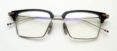 【角ばったレンズシェイプのサーモントブロータイプのメガネフレーム】THOM BROWNE（トムブラウン）　UEO422A-415-52 // NVY-SLV（navy - silver）