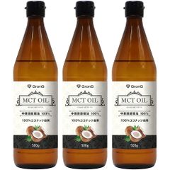 MCTオイル 500g MCT オイル エムシーティーオイル ココナッツ由来 中鎖脂肪酸油100% 3本セット GronG（グロング）