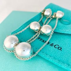TIFFANY&Co.希少 美品 ターコイズバイザヤード パールドロップ ピアス 