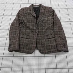 ◇ ⊇ バナナリパブリック チェック柄 長袖 ジャケット ブレザー サイズ4 ブラウン ベージュ系 レディース E  【1509100076148】