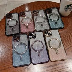 iphone15 スマホケース キラキラ ソフトケース MagSafe 韓国