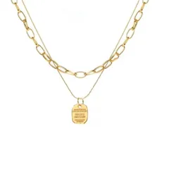 【特価商品】金属アレルギー対応 チェーンネックレス 2連 人気 サージカルステンレス メンズ 2本セット レディース ゴールド ネックレス シルバー [Moonstan] 3way