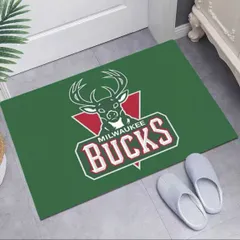 NBA　Milwaukee Bucks　ミルウォーキー バックス　玄関マット　キッチンマット　トイレマット　90cm×60cmのサムネイル