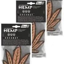 ヘンプ ＨＥＭＰエアフレッシュナーココナッツ 3枚入り×3個セット  4589471692717
