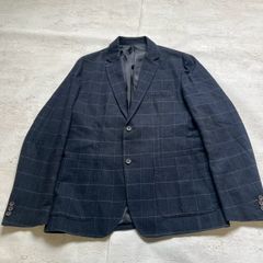 グリーンレーベルリラクシング ジャケット 金ボタン チェック 緑 青 茶 