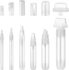 OLYCRAFT 6点 マーカーペン 空 ペンチューブ 詰め替えペン 3mm/6.5mm/8mm/10mm/28mm プラスチック 透明 落書きマーカーセット 水彩インク用 油絵ペイント用 塗料用 絵画用