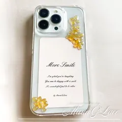 【mariaglace】Motorola moto g53y 5G モトローラー g53j  金木犀 きんもくせい ニュアンス レジン スマホケース 韓国風 カバー ケース デコ スマホカバー お花 かわいい パール