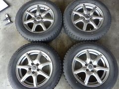 2310-337　MiLLOUS　アルミホイール＆スタッドレスタイヤ　195/65R15　2020年　４本セット