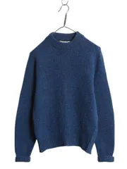 【お得なクーポン配布中!】 80s USA製 エルエルビーン ウール ニット セーター レディース M 80年代 ヴィンテージ LLBEAN クルーネック 無地 旧タグ アウトドア ブルー