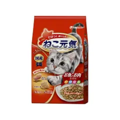ねこ元気 お魚とお肉ミックスまぐろ白身魚・チキン・野菜入り 1.0kg 猫用 キャットフード （1点）のサムネイル
