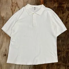EDWIN SPORTS エドウィン スポーツ USA製 ワンポイント 刺繍ロゴ 半袖 ポロシャツ ヘリンボーン 無地 ノームコア 90s 古着 VINTAGE メンズ サイズ L MH63のサムネイル