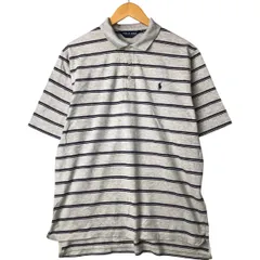 古着 ラルフローレン Ralph Lauren POLO GOLF ポロゴルフ 半袖 ボーダー ポロシャツ メンズL相当/eaa543021