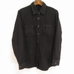 #a レリアン Leilian シャツ ブラウス ジャケット 7号 黒 ブラック デニム風 スナップボタン ウール 日本製 レディース 920113 k01