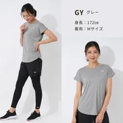 FILA フィットネスウェア 3点セット グレー レディーストレーニングウェア 女性   半袖Tシャツ+レギンス+ショートパンツ 大きいサイズ ヨガ  UVカット 体型カバー ランニング  312061p