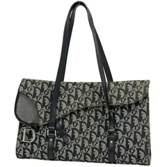 クリスチャンディオール Christian Dior トロッター柄 ハンドバッグ ショルダーバッグ ハンドバッグ キャンバス ブラック レディース 【中古】