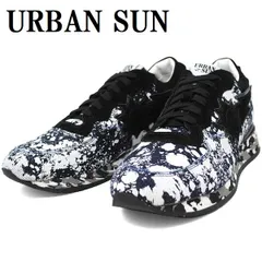 アーバンサン URBAN SUN ANDRE 127 アンドレ スニーカー 靴 シューズ ランニングモデル ローカット ペイント メンズ  39 40 41 デニムブルーのサムネイル