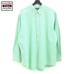 00s RALPH LAUREN ギンガムチェック柄 ボタンダウン 長袖シャツ メンズ 表記XXLサイズ