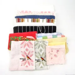 ヴィヴィアンウエストウッド他 ハンカチ・ハンドタオル 17点セット 花柄など まとめて 大量 メンズ レディース 【中古】