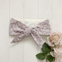 おしゃれな 刺繍 ナチュラル 紫 パステル 綿100% 夏 保冷剤 冬 カイロ ネッククーラー スカーフ