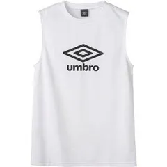 【新品】umbro(アンブロ) メンズ サッカー Tシャツ ノースリーブプラシャツ 吸汗,速乾,UVカット タンクトップ　ホワイト　UUUXJA66-WHT
