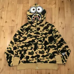 ミニオン シャーク パーカー Lサイズ a bathing ape BAPE camo MINIONS shark full zip hoodie エイプ ベイプ アベイシングエイプ