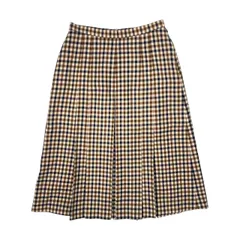 Aquascutum アクアスキュータム イングランド製 ウール フレアスカート vintageのサムネイル