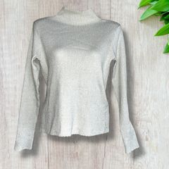 2292　UNIQLO　ユニクロ　セーター　シャイニーリブハイネック　長袖　小さなラメ入り　レディース　【不明】