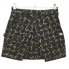 【新品】パーリーゲイツ スカート ベージュ×黒 千鳥柄 レオパード ストレッチ レディース 00(XS) ゴルフウェア PEARLY GATES