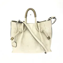 PELLE BORSA ペレボルサ 2WAYバッグ  エンボスレザー フラワーモチーフ    ホワイト レディース / 241003000786