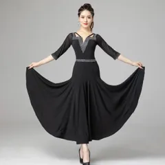 新品 未使用  新作 スタンダードにおススメ輝くストーン付練習用キラキラワンピース！ 社交ダンスドレス ラテンダンス衣装 レッスンウェア ステージ衣装