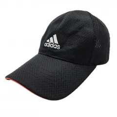【美品】アディダス メッシュキャップ 黒 ロゴ刺しゅう  フリーサイズ  ゴルフウェア adidas
