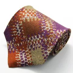 ミッソーニ ブランド ネクタイ シルク 格子柄 伊製生地 未使用タグ付 PO メンズ オレンジ Missoni