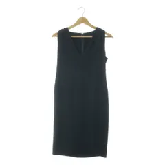 【美品】  YOKO CHAN / ヨーコチャン | ショルダーパール Vネック ノースリーブ ワンピース | 38 | ブラック | レディース