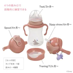 バンビ ステップアップマグ パック 4way sippy cup bbox disney ディズニー Bambi プレゼント ギフト ビーボックス 誕生日 食事 新生児 赤ちゃん 男の子 女の子 トレーニングマグ 取っ手付き 送料込 シッピーカップ【bbox】