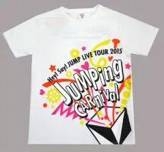 【中古】Tシャツ(男性アイドル) Hey! Say! JUMP Tシャツ ホワイト フリーサイズ 「Hey! Say! JUMP LIVE TOUR 2015 JUMPing CARnival」