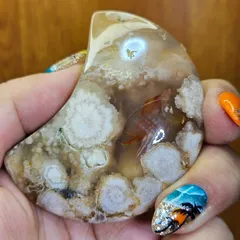 お花がたくさん✨フラワーアゲート✨お月様✨カービング✨