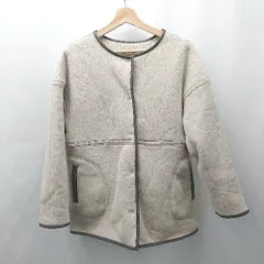 ◇ ⊇ ブランドタグ　なし　ブランド不明 長袖 ボアブルゾン サイズ ベージュ系 レディース E  【1506230033102】