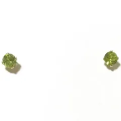14KGF 　ピアス　アリゾナ産 ペリドット　天然石　つけっぱなし