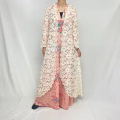 古着 UNKNOWN 総レース フード付き ガウン ルームローブ レディースS/eaa376070