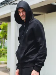 POLO RALPH LAUREN (ポロラルフローレン) ワンポイント フルジップ パーカー RL710888282 メンズ (ブラック)