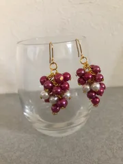 葡萄ピアス ハンドメイド